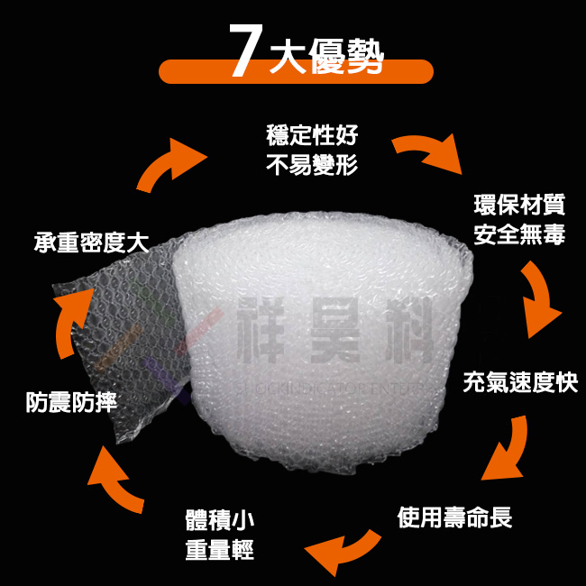 超強力氣泡布高壓膜是一種塑膠緩衝包裝材料。此款超強力氣泡布的保氣度超久,保氣度期間約:半年至1年期間,勝於強力氣泡布。耐壓與吸震效果跟強力氣泡布相較之下,超強力氣泡布幾乎完勝。超強力氣泡布除了讓您的包裝更安全以外,更提升產品形象。超強力氣泡布具有成本效益並兼顧商品保護,取代傳統氣泡布、保麗龍、發泡等緩衝包裝。